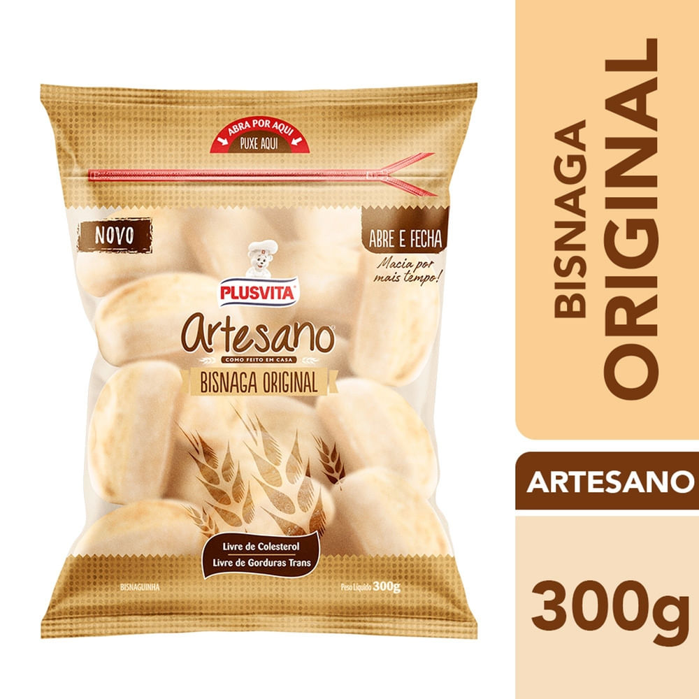 Pão Bisnaguinha Original Plusvita Artesano Pouch 300g