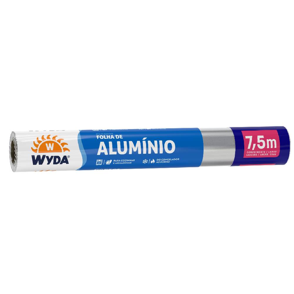 Papel Alumínio Wyda 30Cm X 7,5M