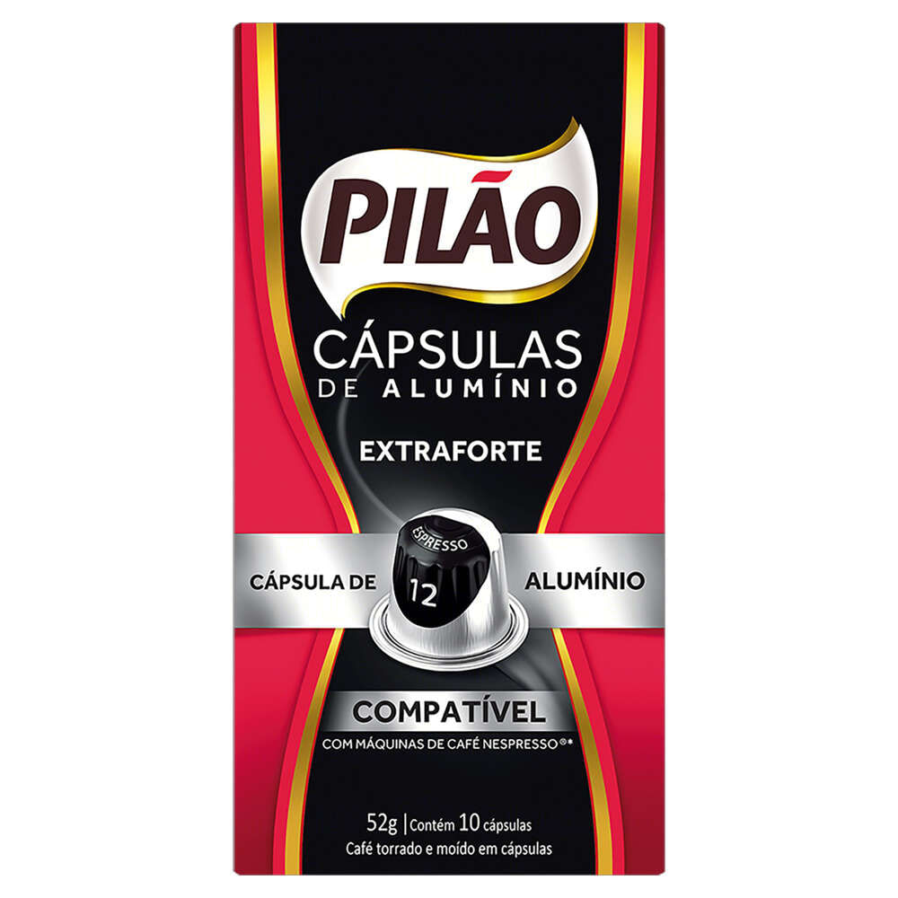 Cápsulas de Café Pilão Espresso Extraforte Caixa com 10 Unidades