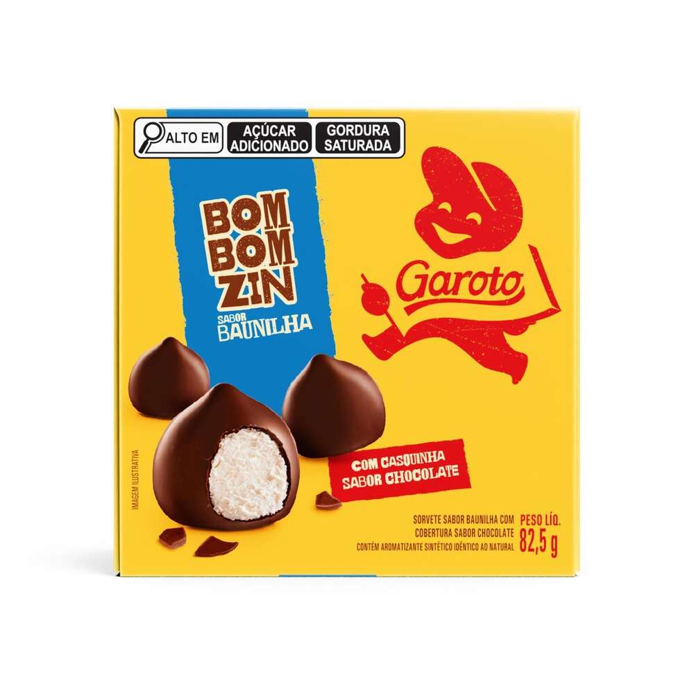 Sorvete Bombonzin Garoto Baunilha 82,5g