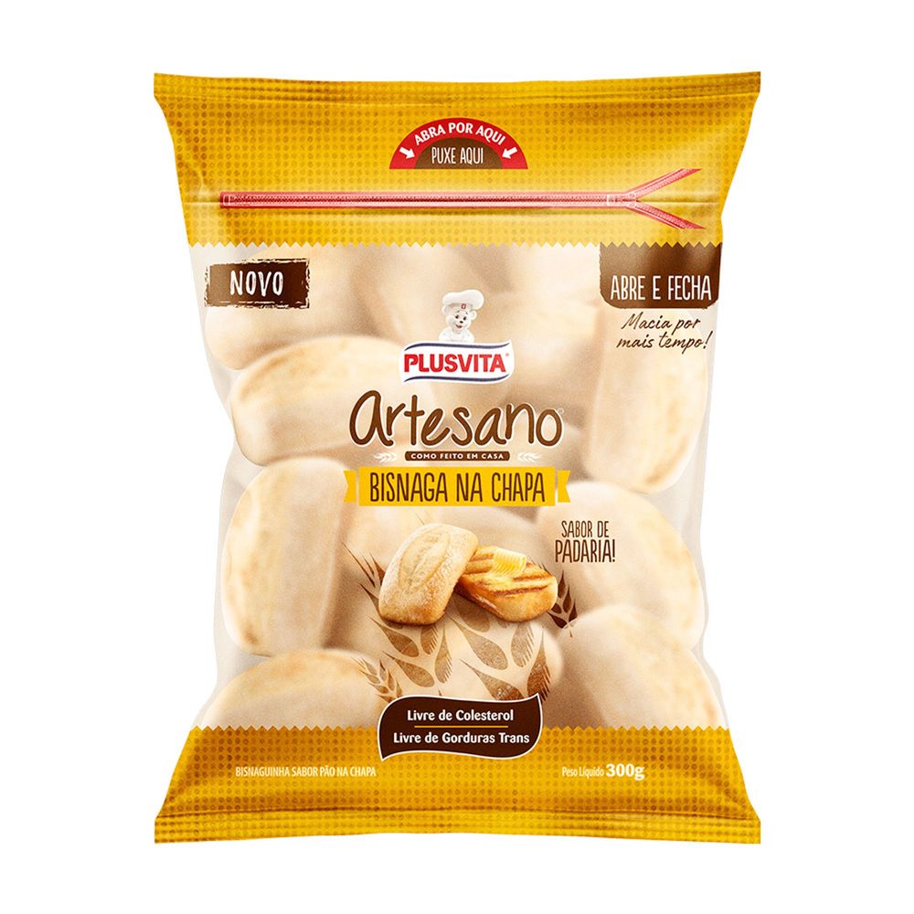 Bisnaguinha Artesano Plus Vita Pão na Chapa 300g