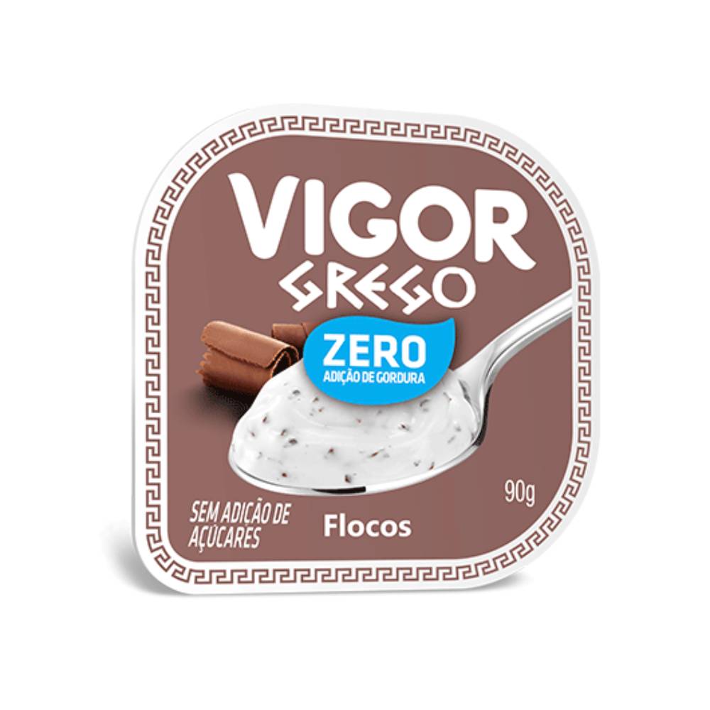 Iogurte Grego Vigor Zero Flocos Pote 90g