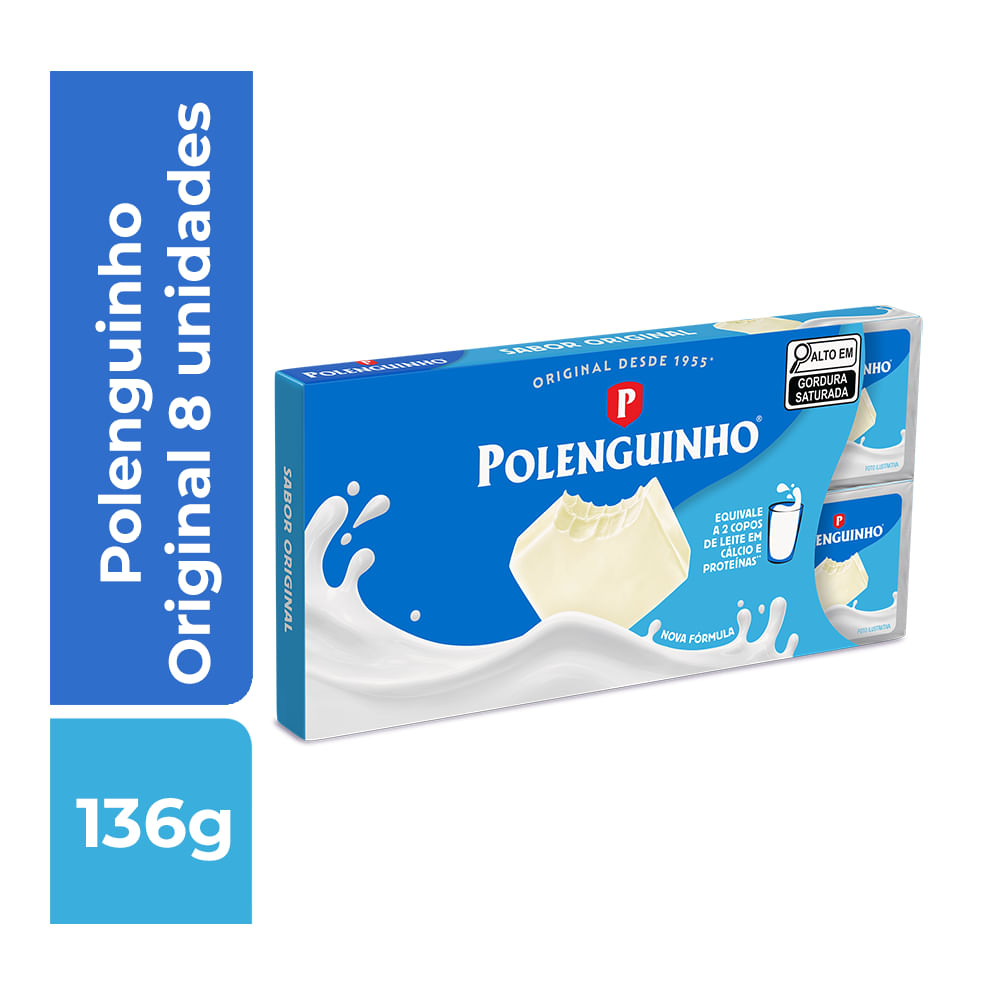 Queijo Processado Polenguinho Original 8 unidades 136g