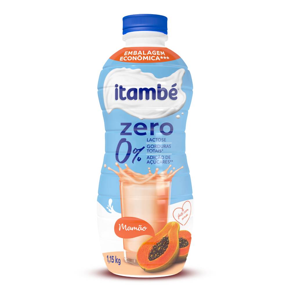 Iogurte Líquido Fit Zero Lactose Mamão Itambé 1,15kg