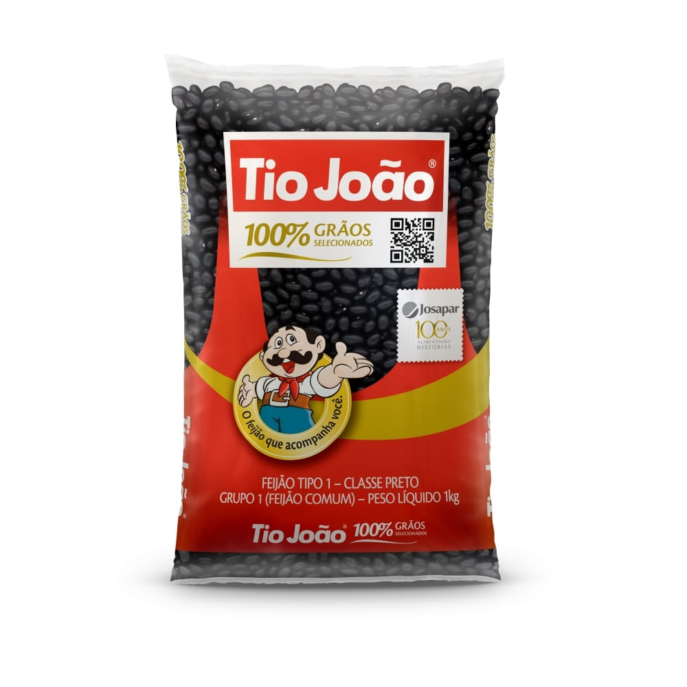 Feijão Preto Tio João 1kg