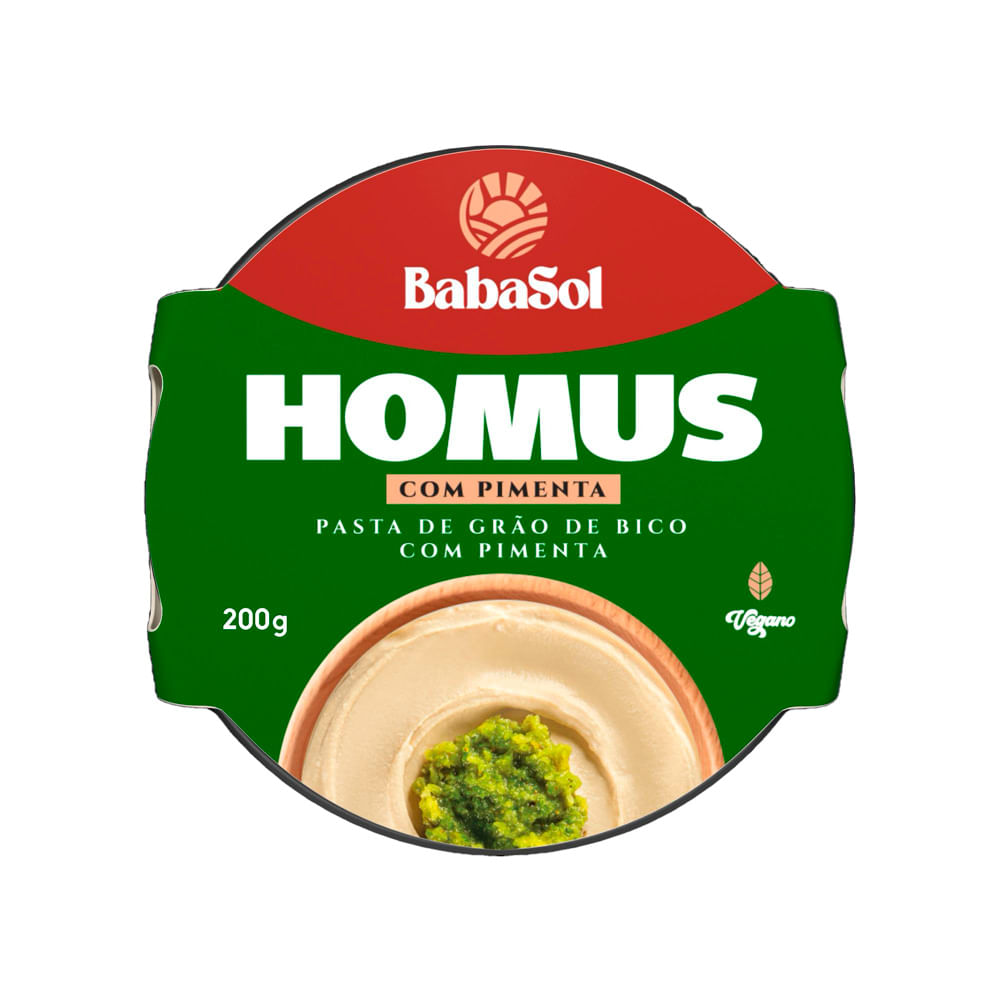 Pasta Homus Vegana Baba Sol Com Pimenta 200g