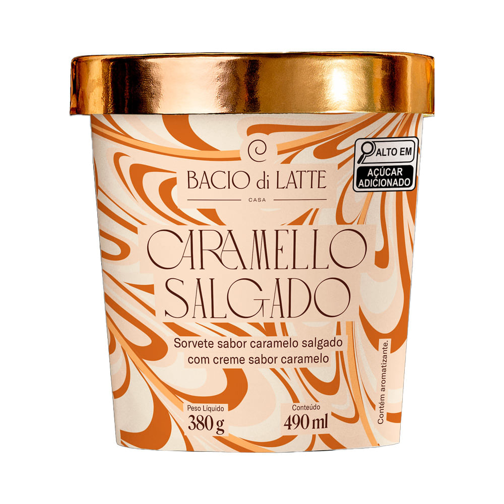 Gelato Caramelo Salgado Bacio Di Latte 490ml