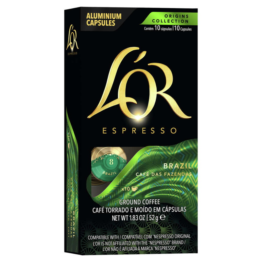 Cápsulas de Café L'Or Brazil com 10 Unidades