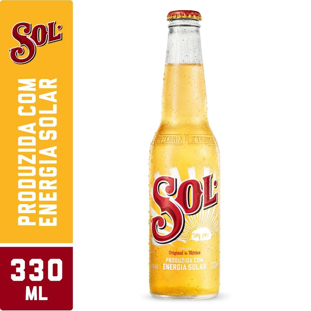 Cerveja Mexicana Sol Premium Pilsen Long Neck 330ml