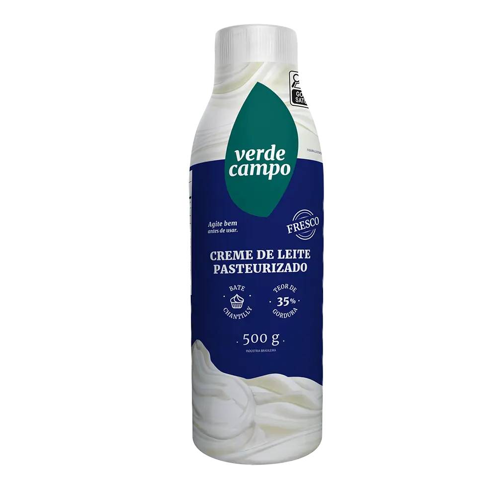 Creme De Leite Fresco Verde Campo Garrafa 500g