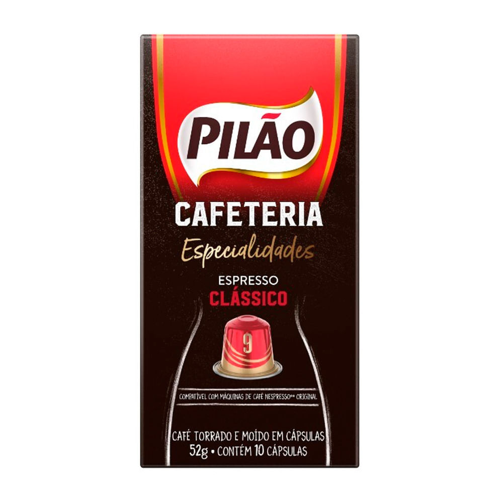 Cápsulas de Café Pilão Cafeteria Especialidades 10 Unidades 52g