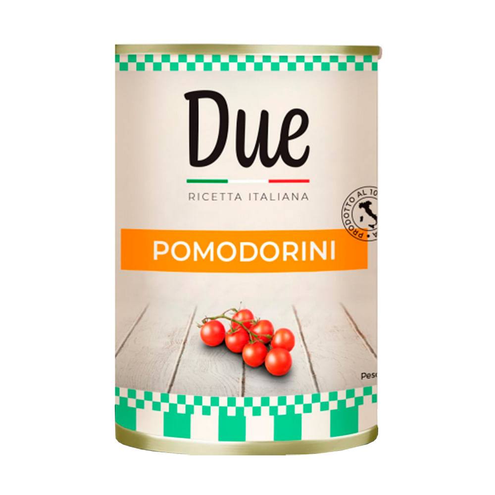 Tomate Cereja Italiano Due Lata 400g