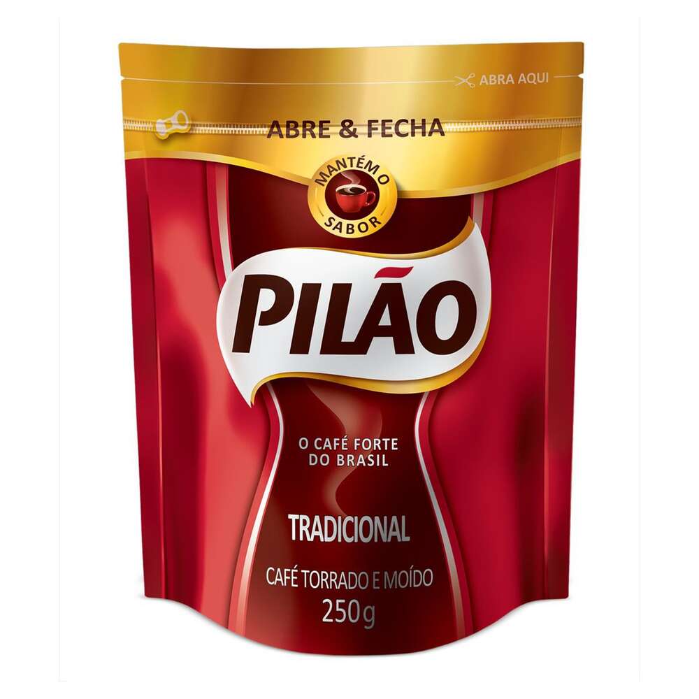 Café Torrado E Moído Pilão Tradicional Zip Lock 250g