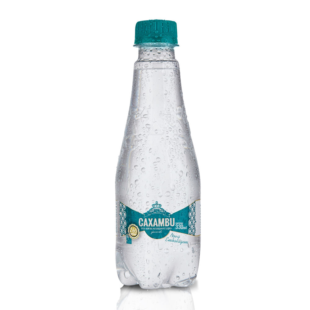 Água Mineral Caxambu com Gás Garrafa 330ml