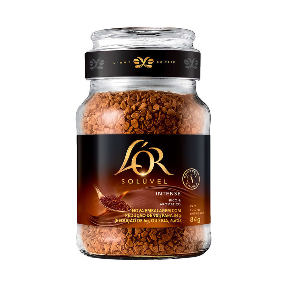 Café Solúvel Liofilizado Intense L'or Vidro 84g