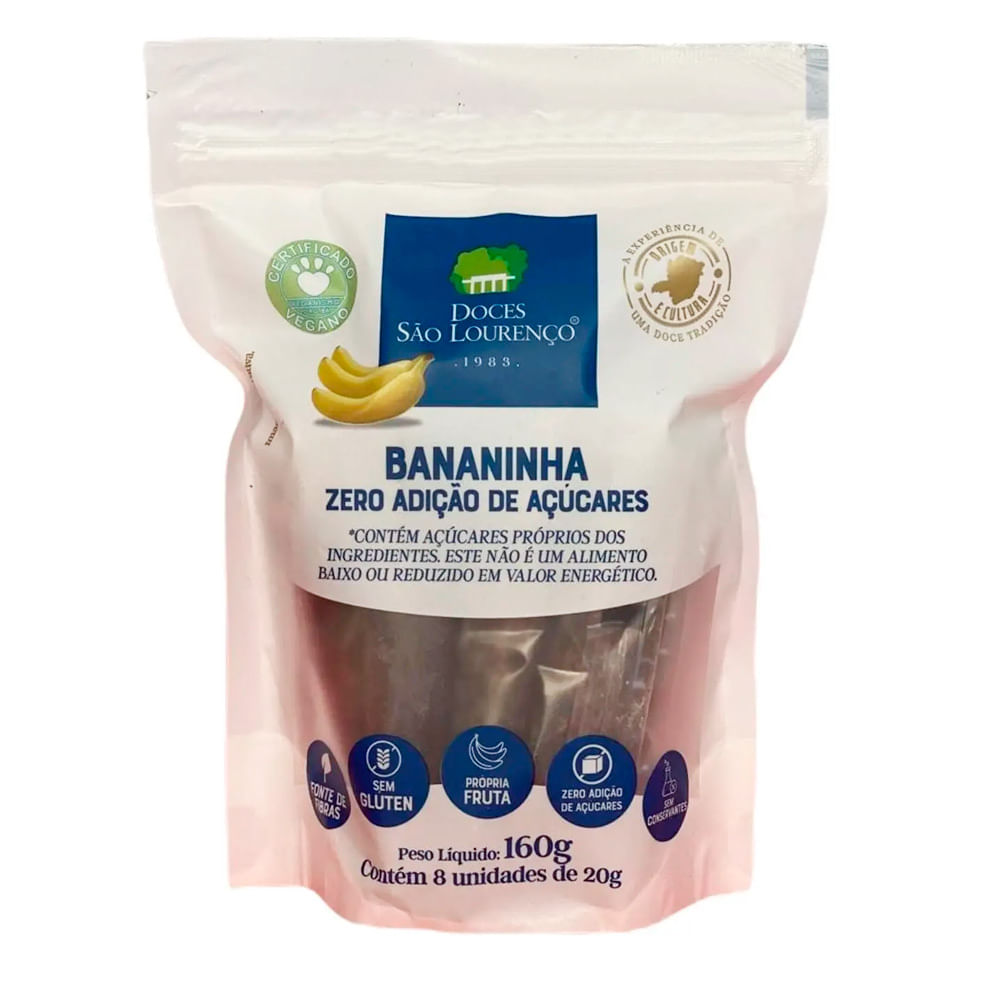 Bananinha Zero Adição de Açúcar São Lourenço 160g