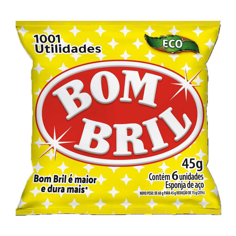 Lã de Aço Bombril com 6 Unidades 45g