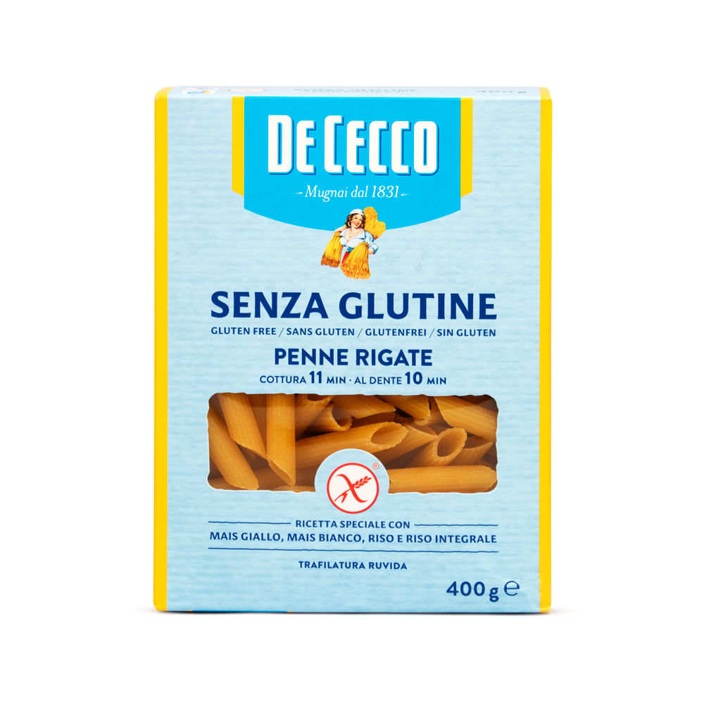 Penne Rigate Italiano Sem Glúten De Cecco 400g