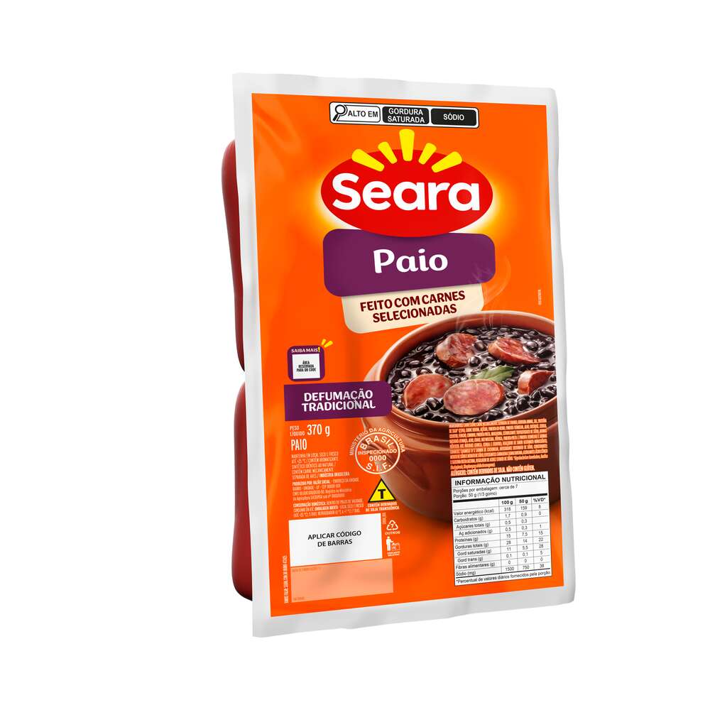 Linguiça De Paio Seara A Vácuo 370g