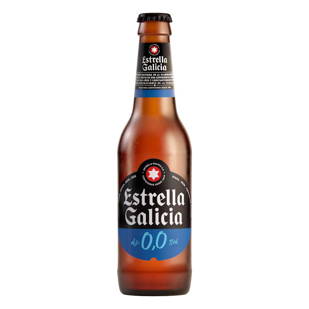 Cerveja Estrella Galicia 0,0 Zero Álcool Long Neck 330ml