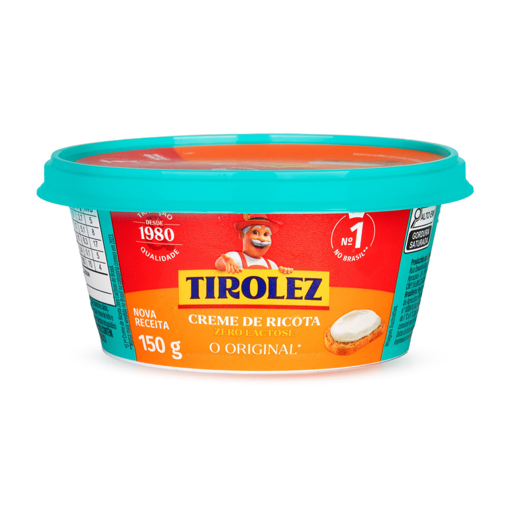 Creme de Ricota Zero Lactose Tirolez 150g