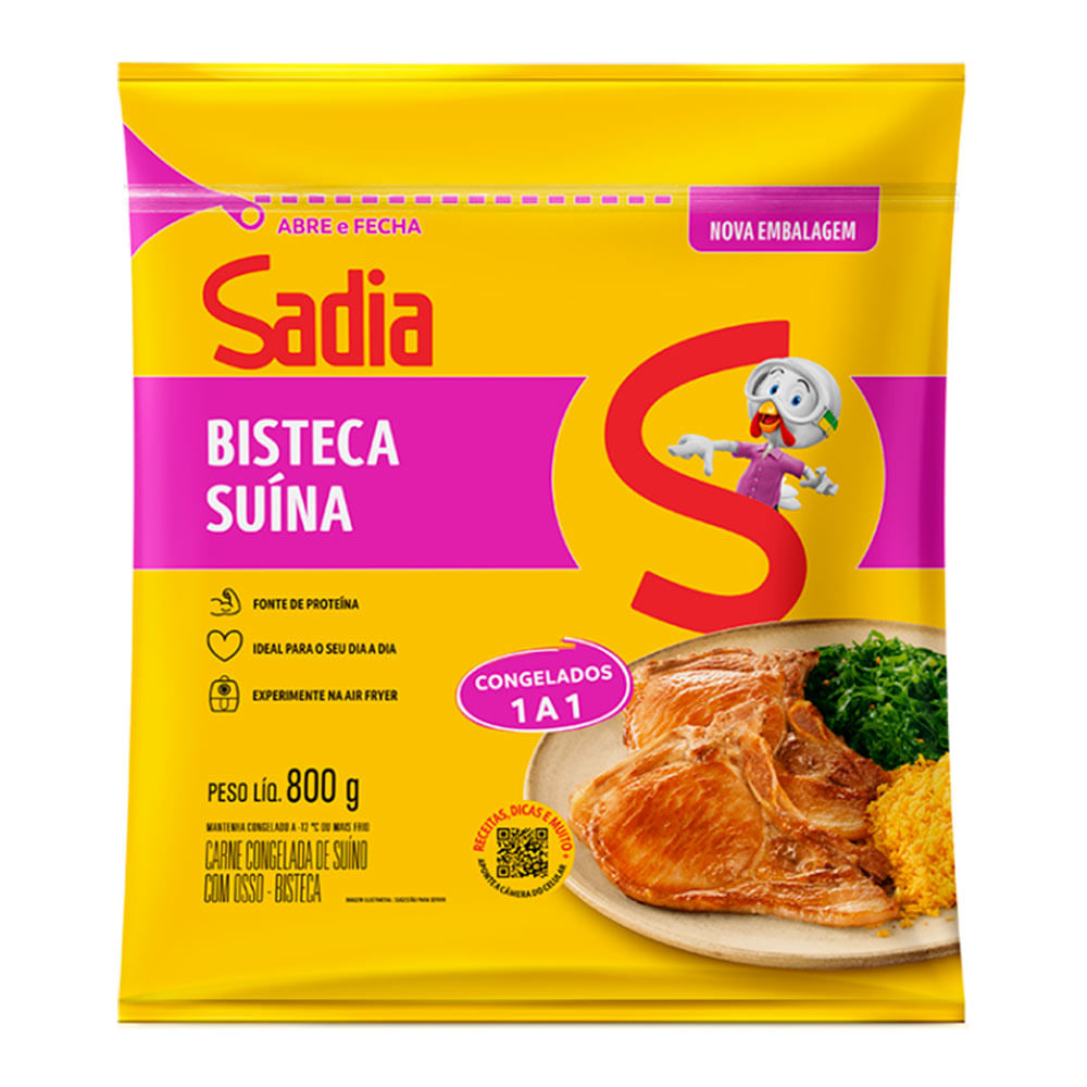 Bisteca Suína Congelada Sadia 800g