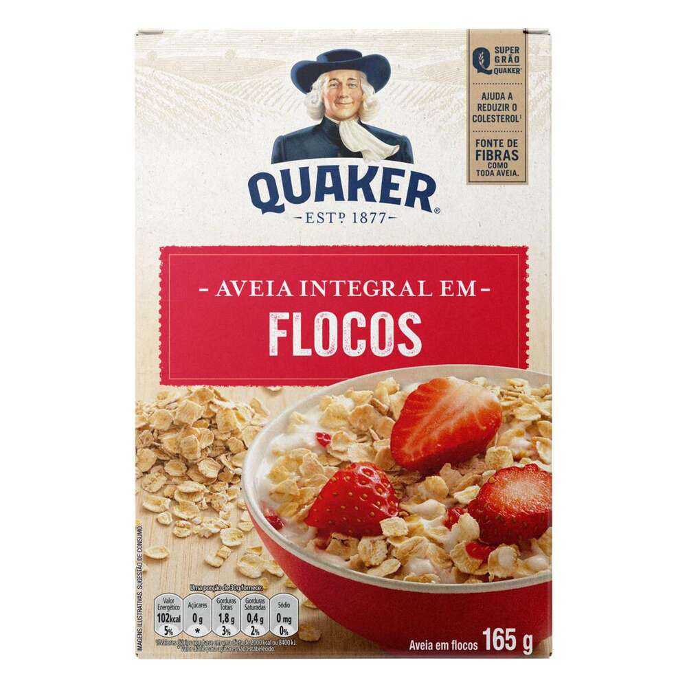 Aveia em Flocos Regulares Quaker 165g