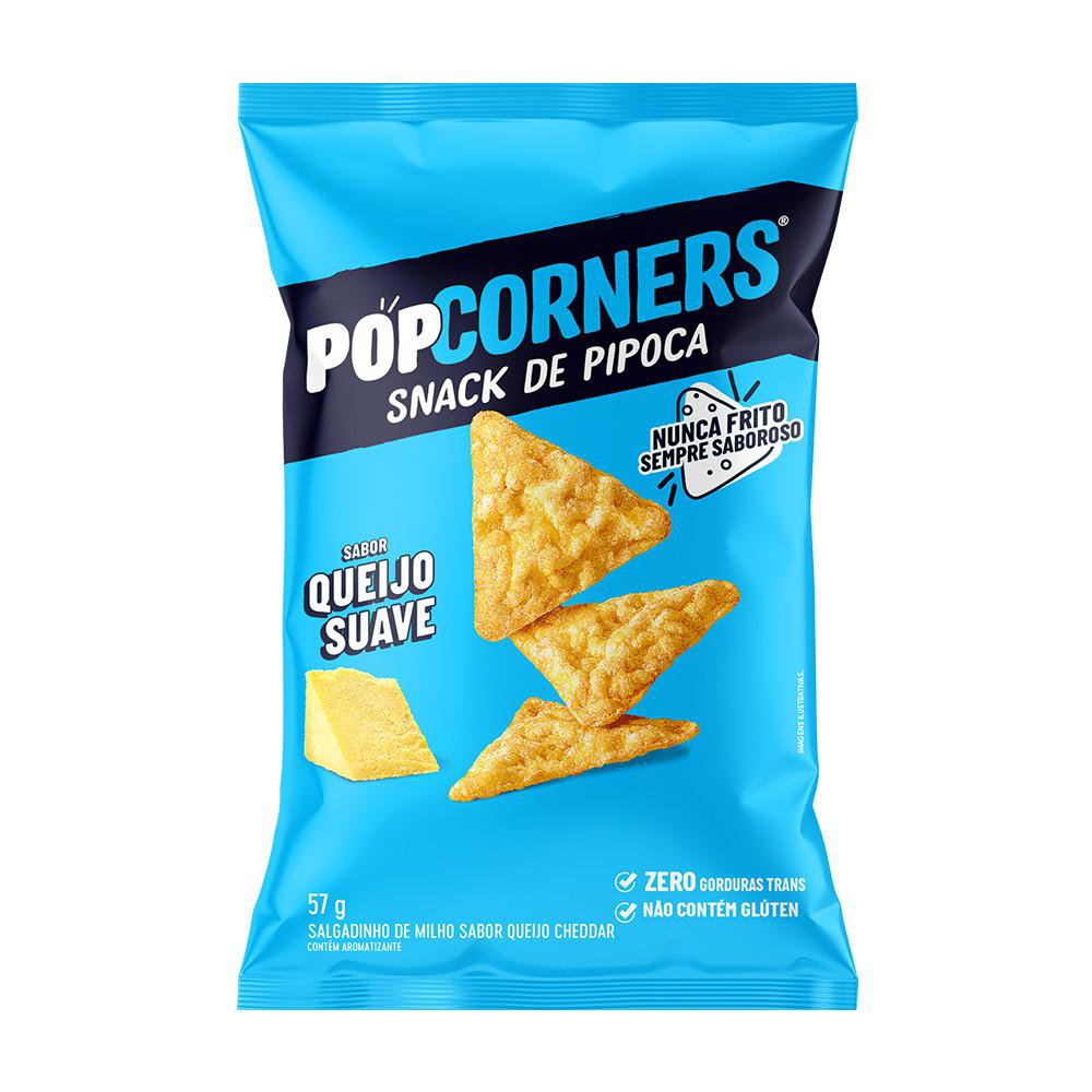 Salgadinho de Milho Popcorners Queijo Suave 57g