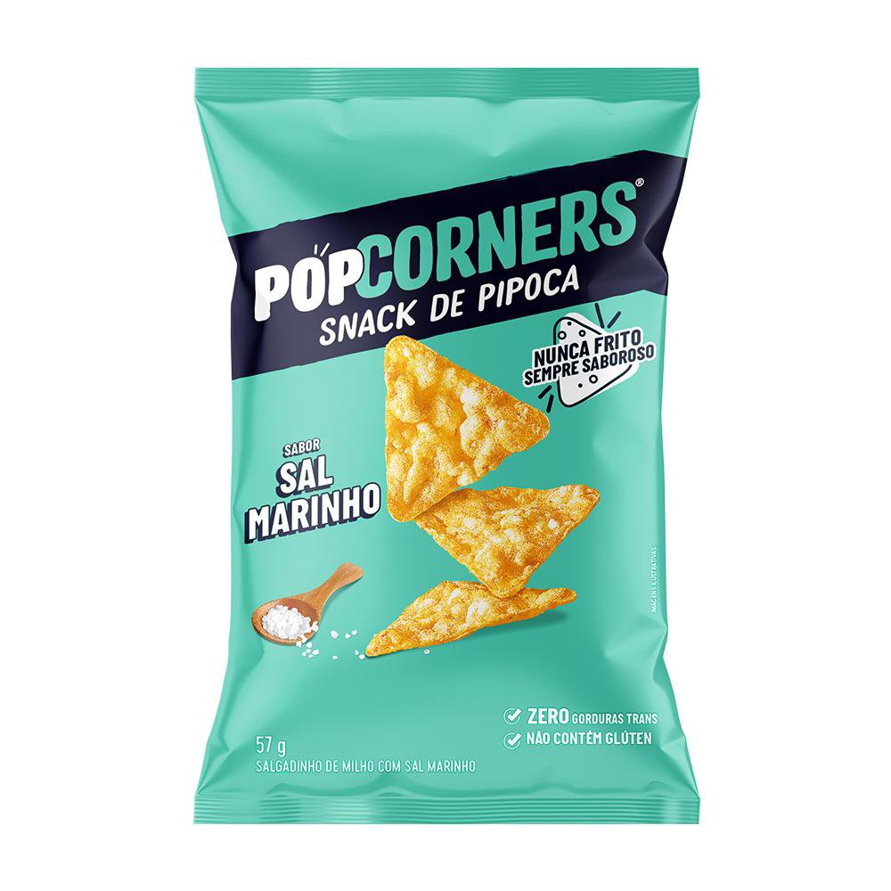 Salgadinho de Milho Popcorners Sal Marinho 57g