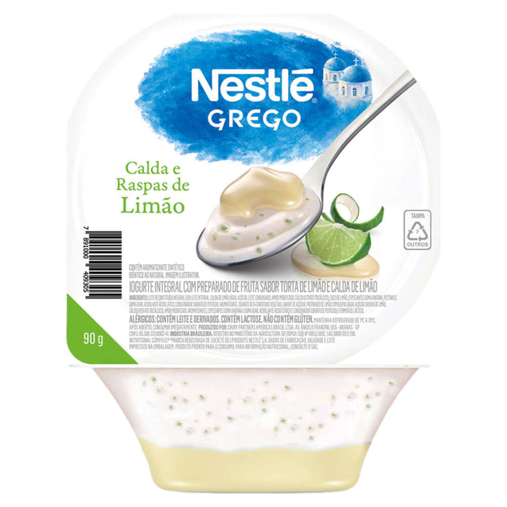 Iogurte Grego Nestlé Calda Torta Limão 90g