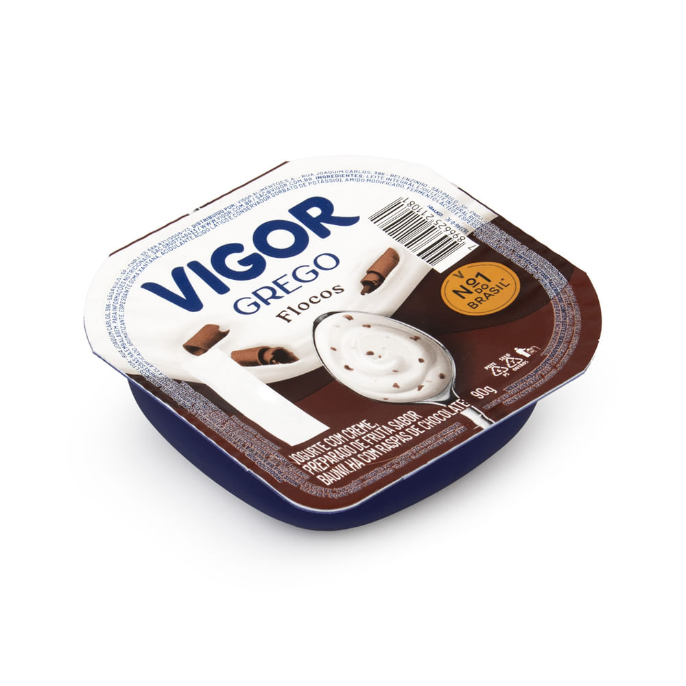 Iogurte Grego Flocos Vigor Loucos por Flocos 90g