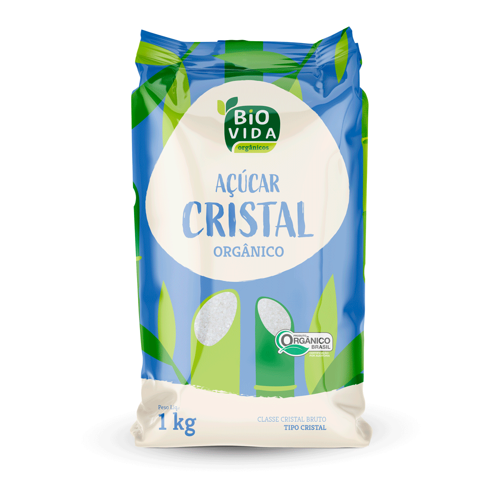Açúcar Cristal Orgânico Bio Vida 1Kg