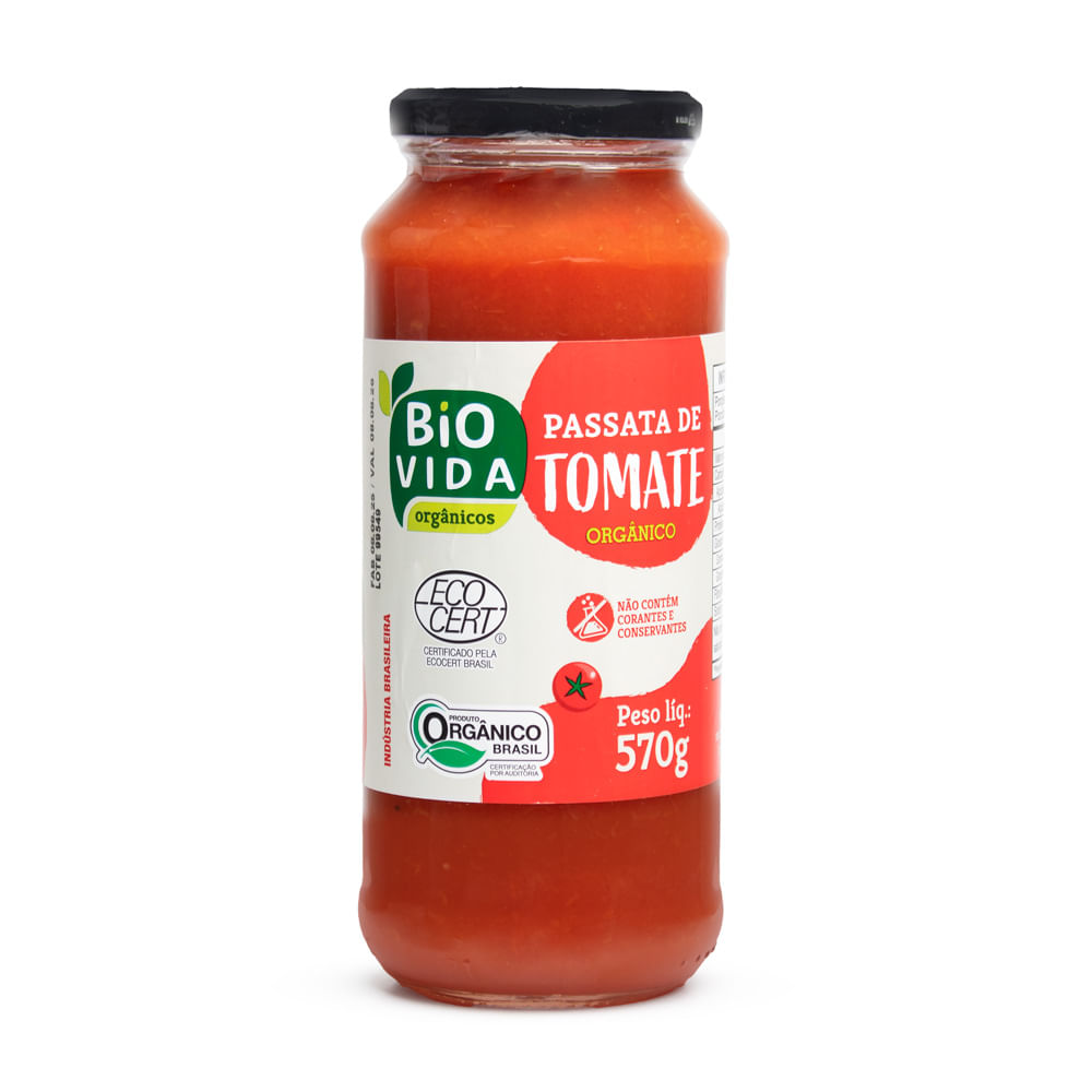 Passata de Tomate Orgânica Bio Vida 570g