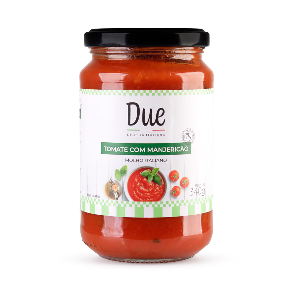 Molho de Tomate Italiano com Manjericão Due 340g