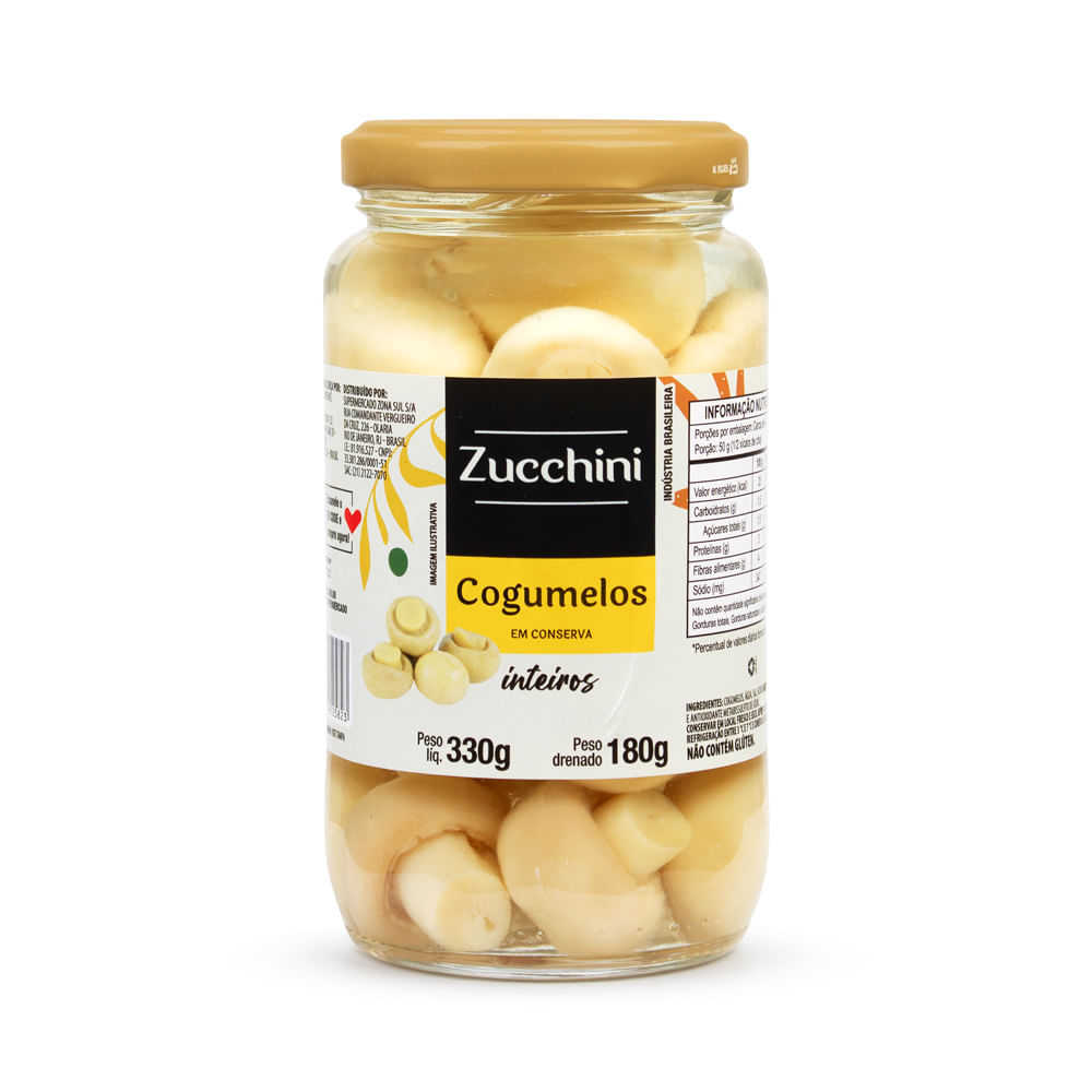 Cogumelo Inteiro em Conserva Zucchini 180g