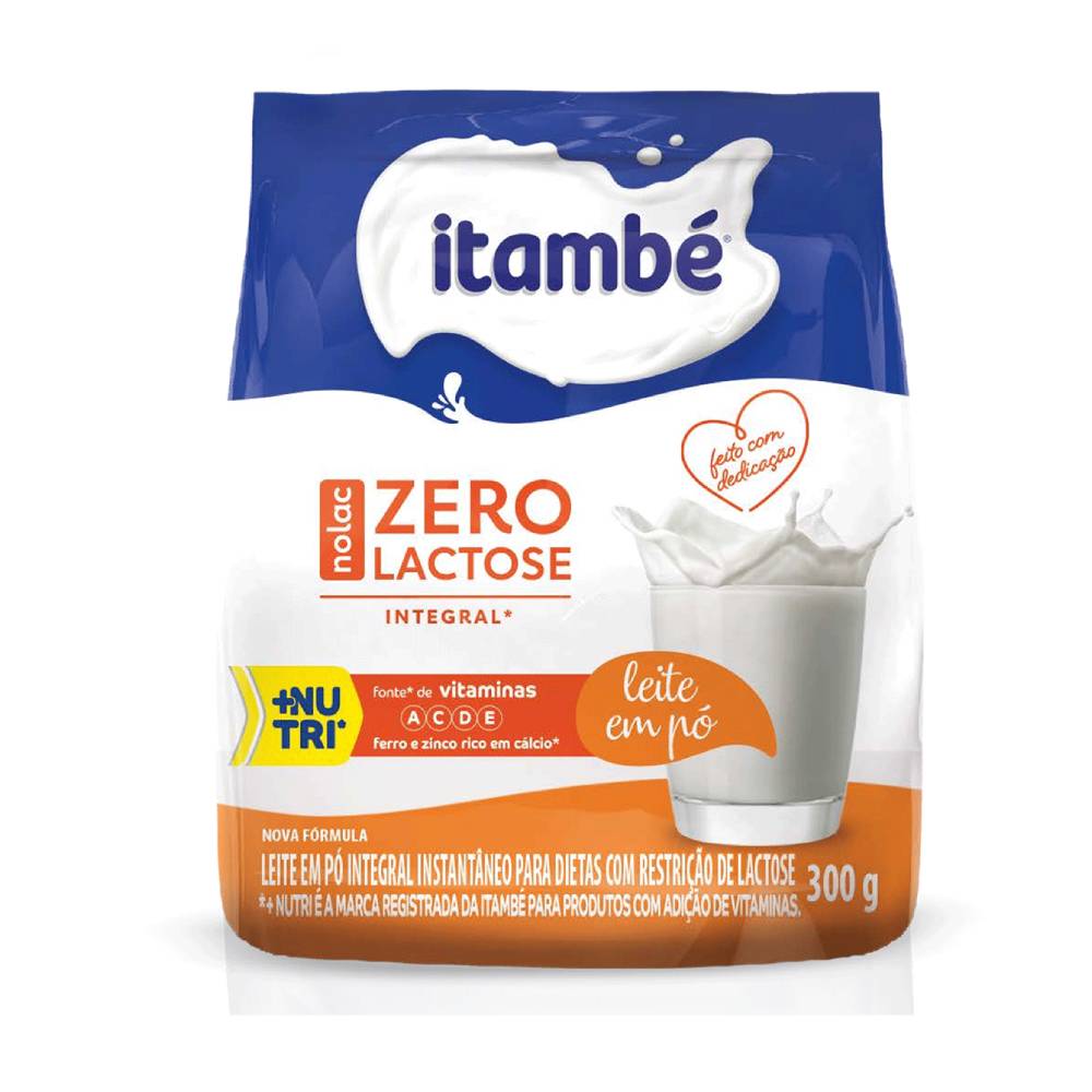 Leite Em Pó Integral Zero Lactose Itambé Nolac Pacote 300g