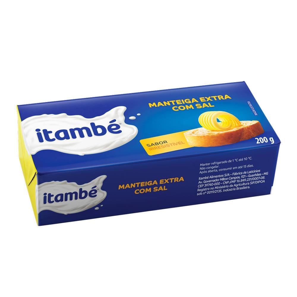 Manteiga Com Sal Itambé Tablete 200g
