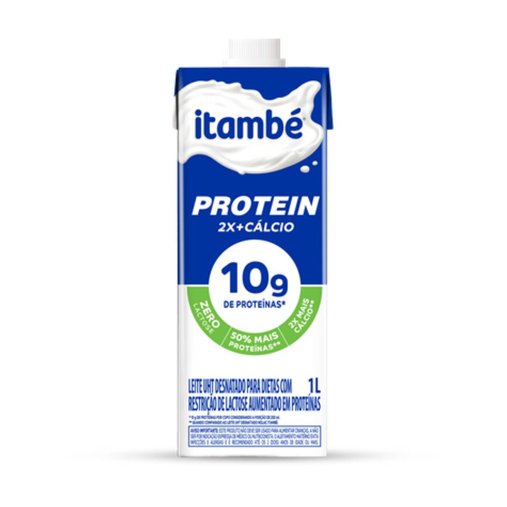 Leite UHT Desnatado Zero Lactose Itambé Protein 1L