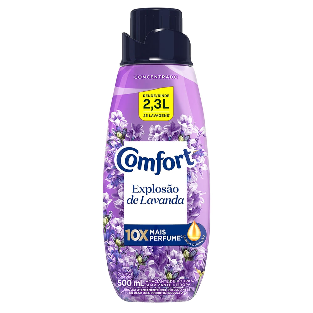 Amaciante de Roupa Concentrado Lavanda Comfort Frasco 500ml