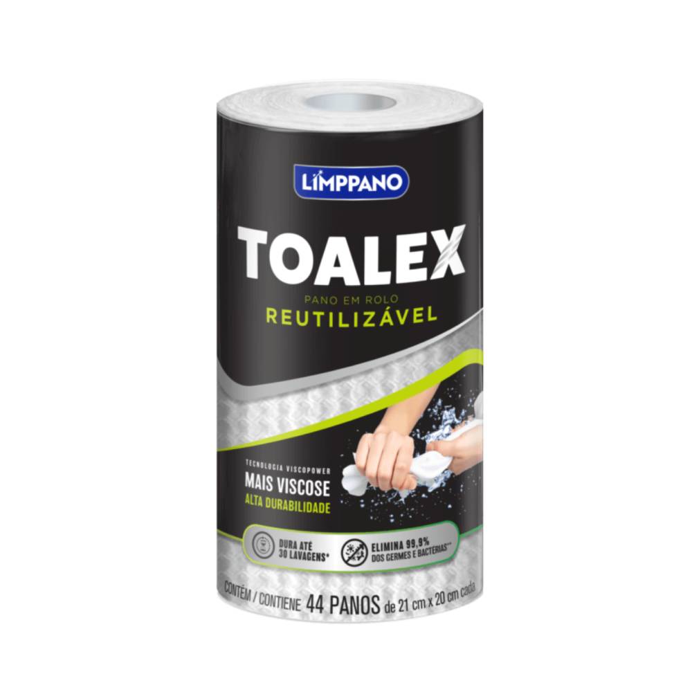 Pano De Limpeza Multiuso Limppano Toalex Com 44 Unidades