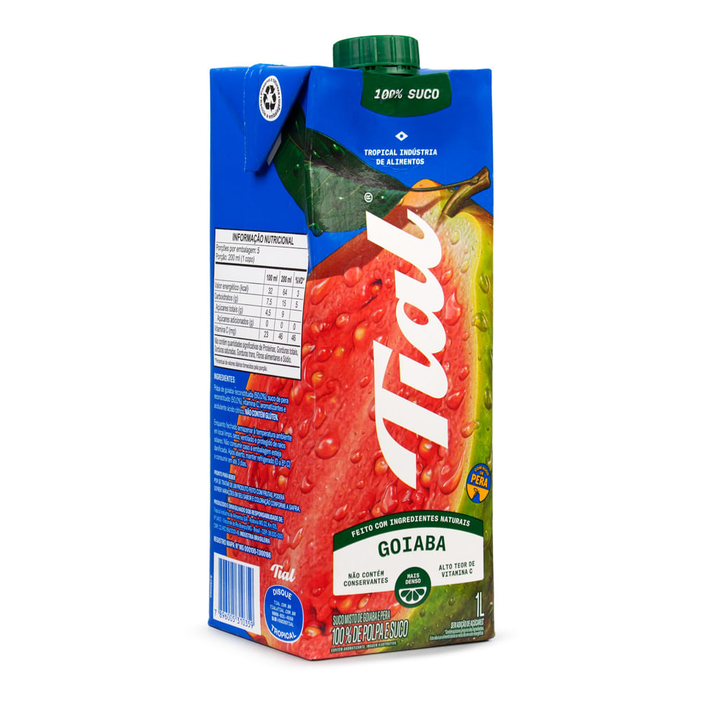 Suco Tial Goiaba e Maçã 100% 1L