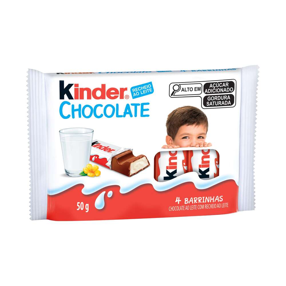 Kinder Chocolate ao Leite 4 unidades 50g