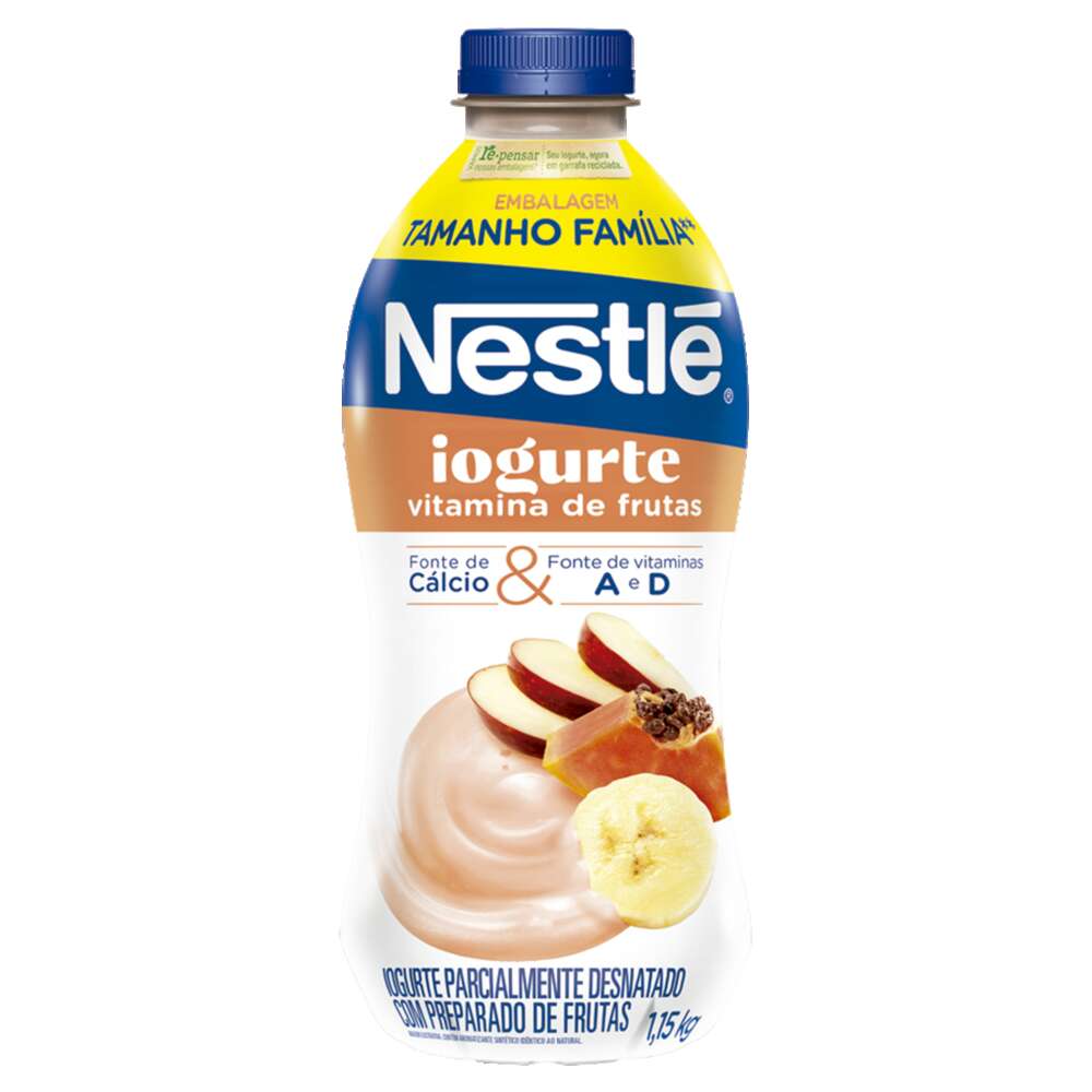 Iogurte Líquido Nestlé Vitamina de Frutas Maçã, Mamão e Banana 1,150g