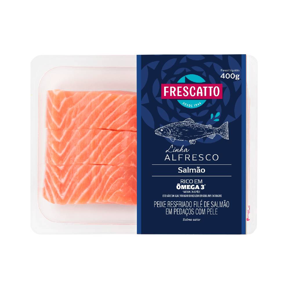 Peixe Salmão em Filé Frescatto Tablete 400g