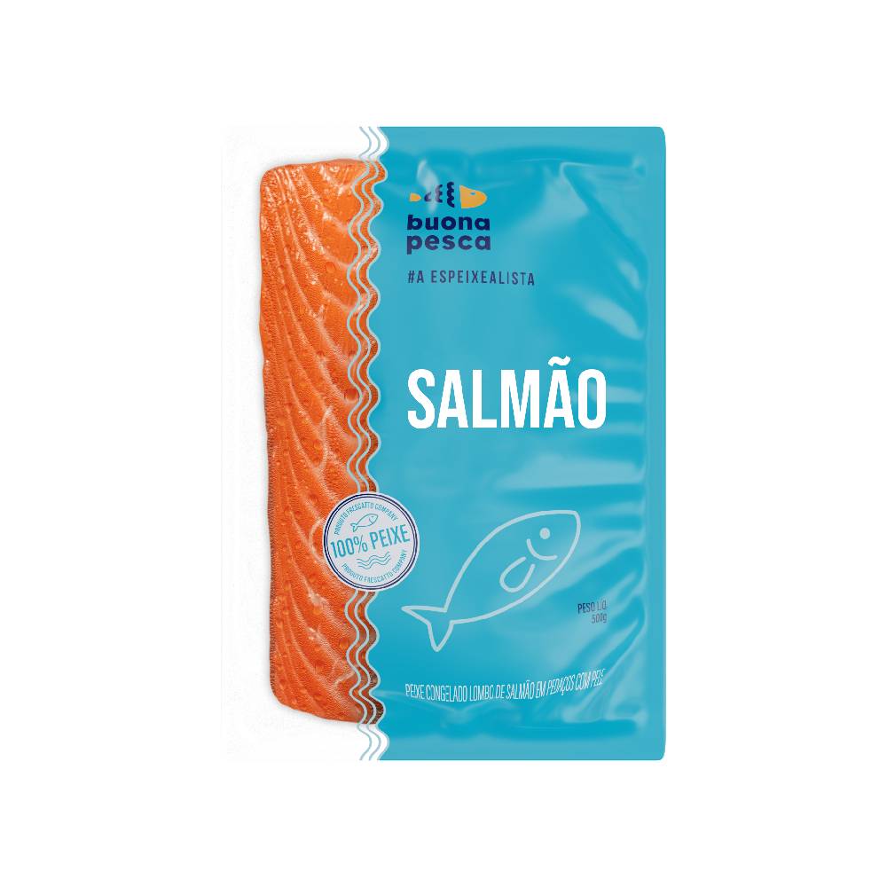 Filé de Salmão Premium Congelado Buona Pesca 500g