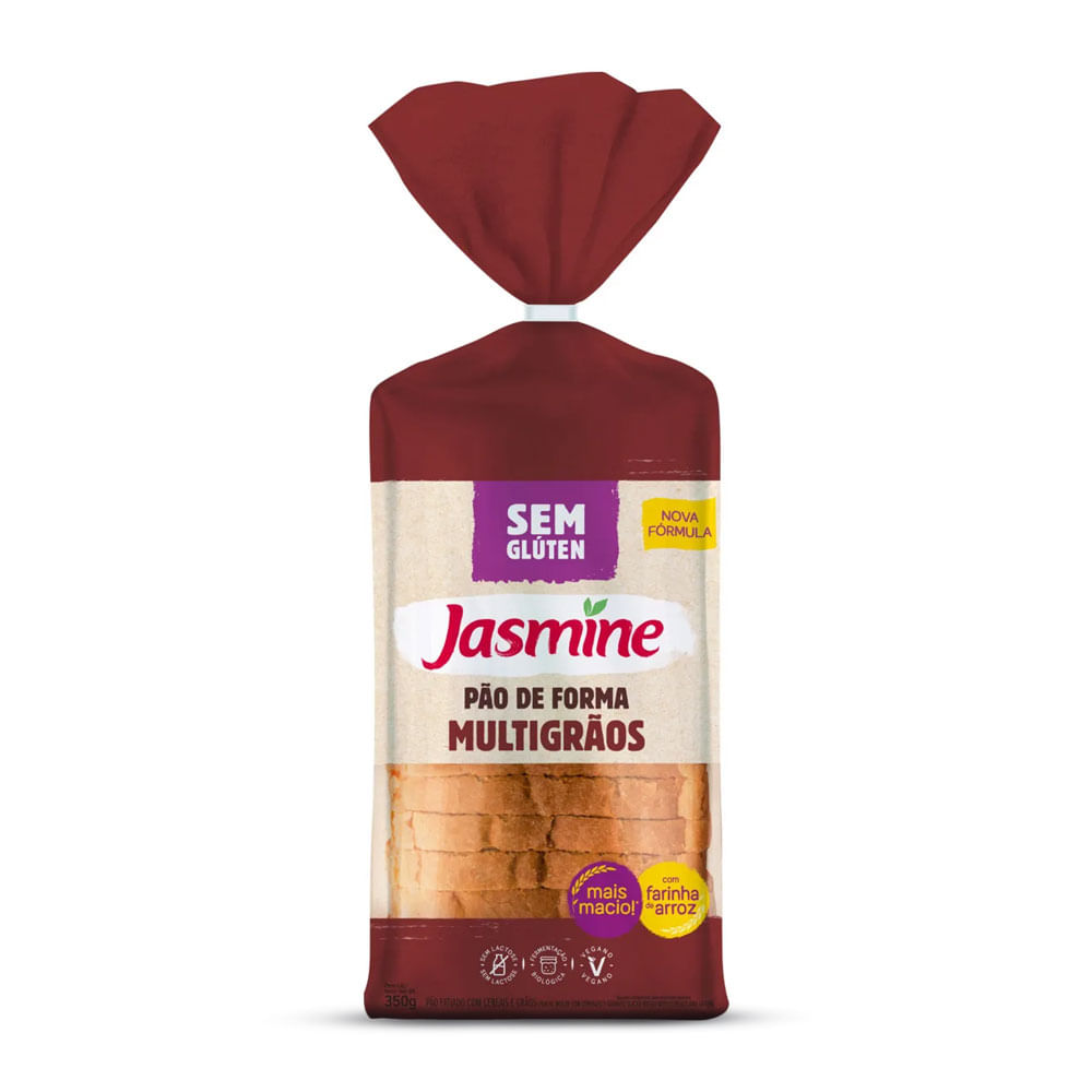 Pão De Fôrma Sem Glúten Jasmine Multigrãos 350g