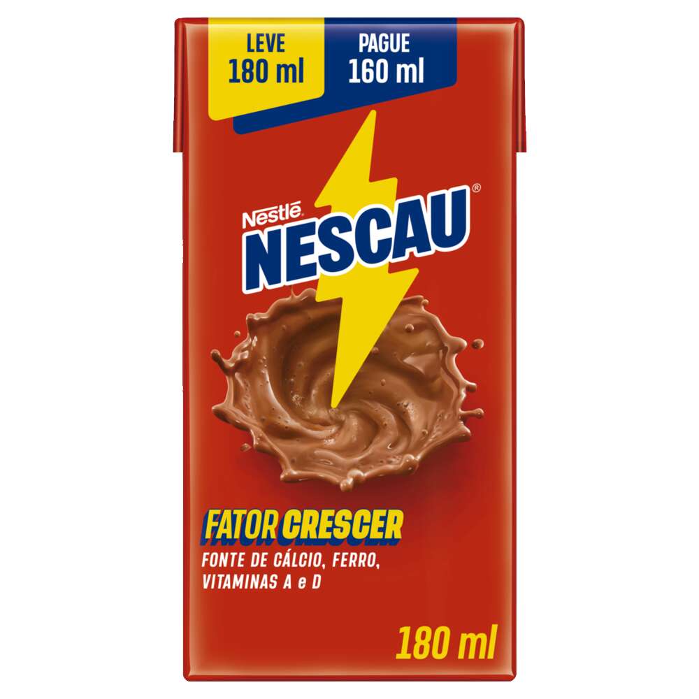 Bebida Láctea UHT Nescau Pronto Leve 180ml Pague 160ml