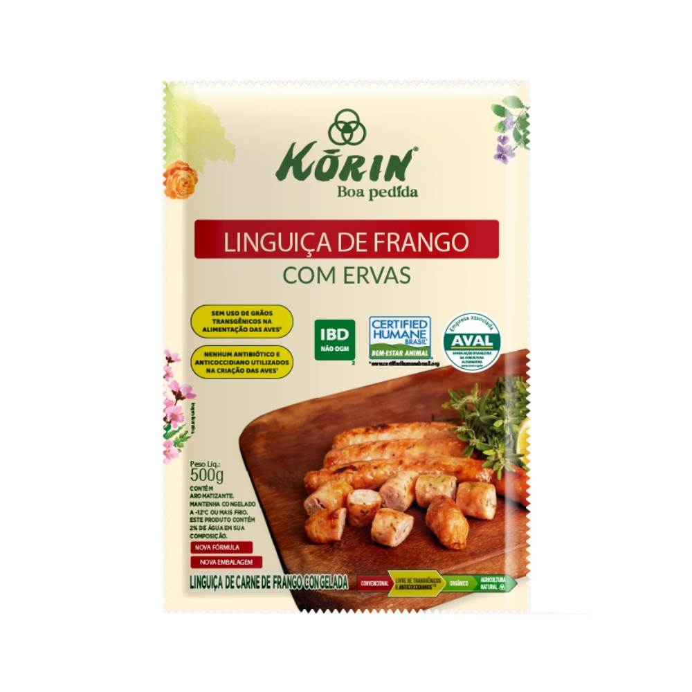 Linguiça de Frango com Ervas Kórin 500g