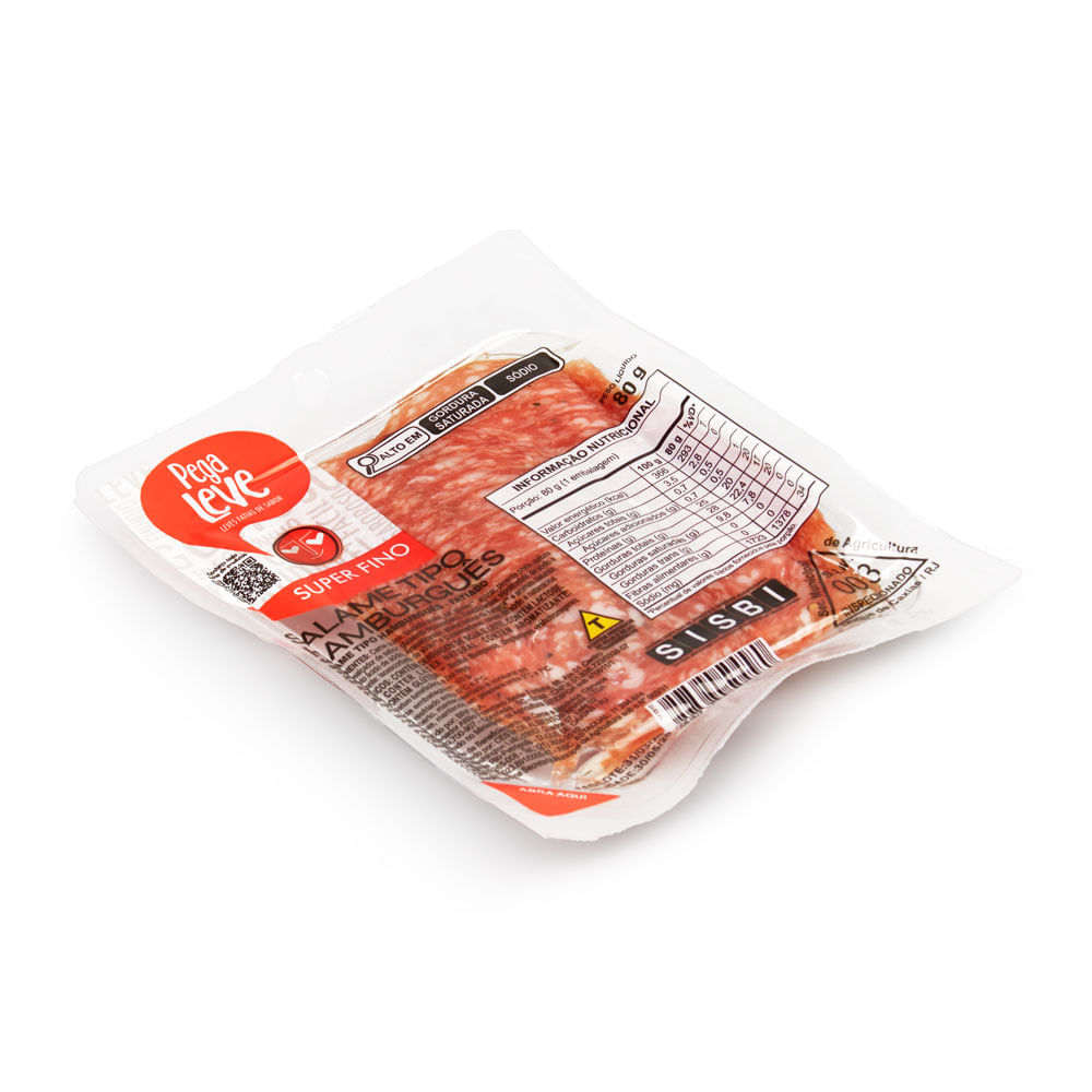 Salame Hamburguês em Fatias Pega Leve 80g