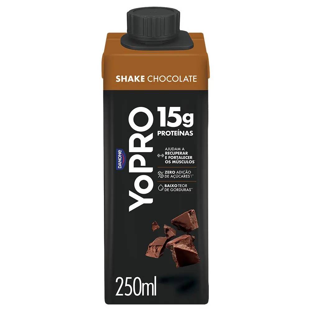 Bebida Láctea Gelada Zero Lactose Yopro Chocolate 15g de Proteína 250ml